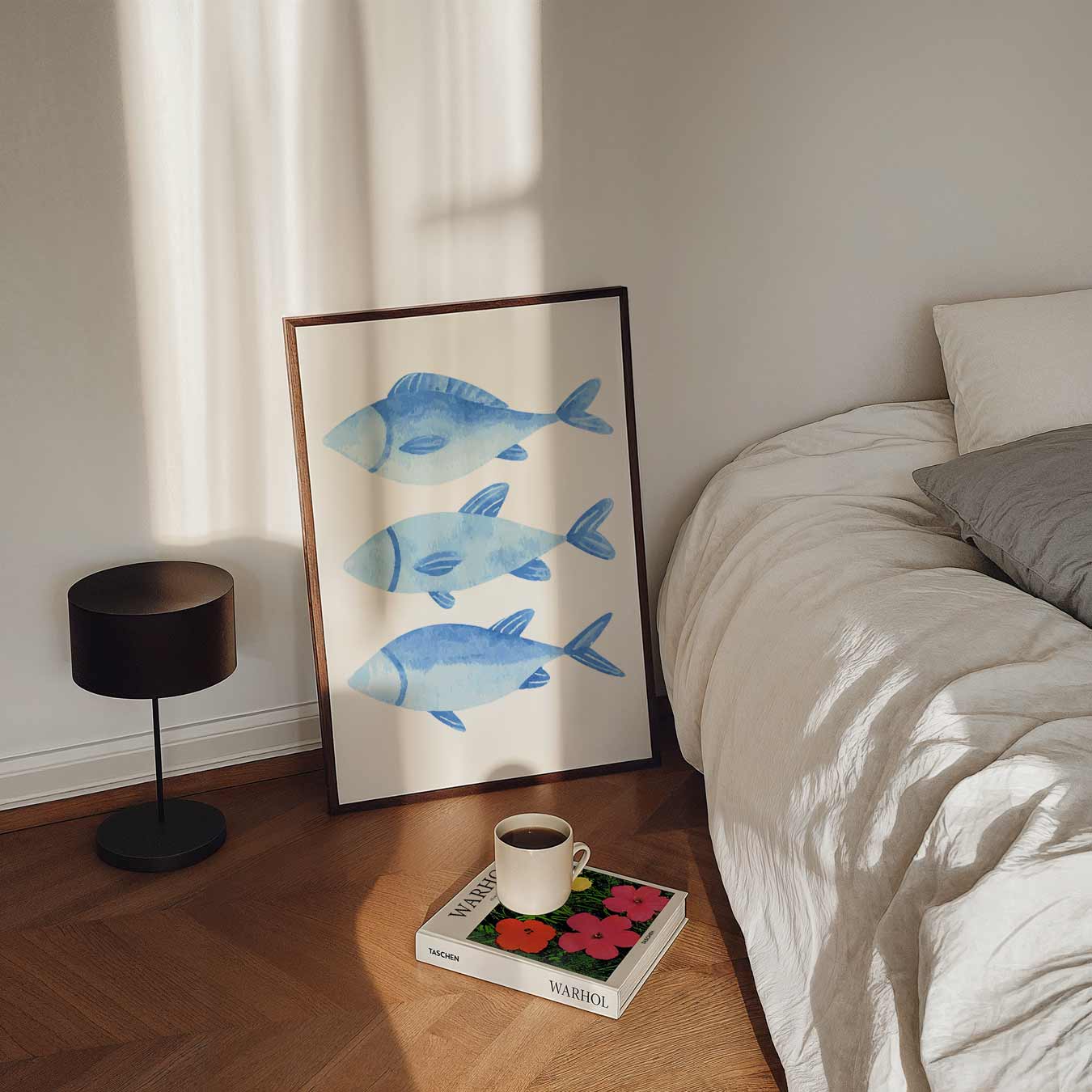 Waterverf Vissen Kunst Poster-WallArtistic
