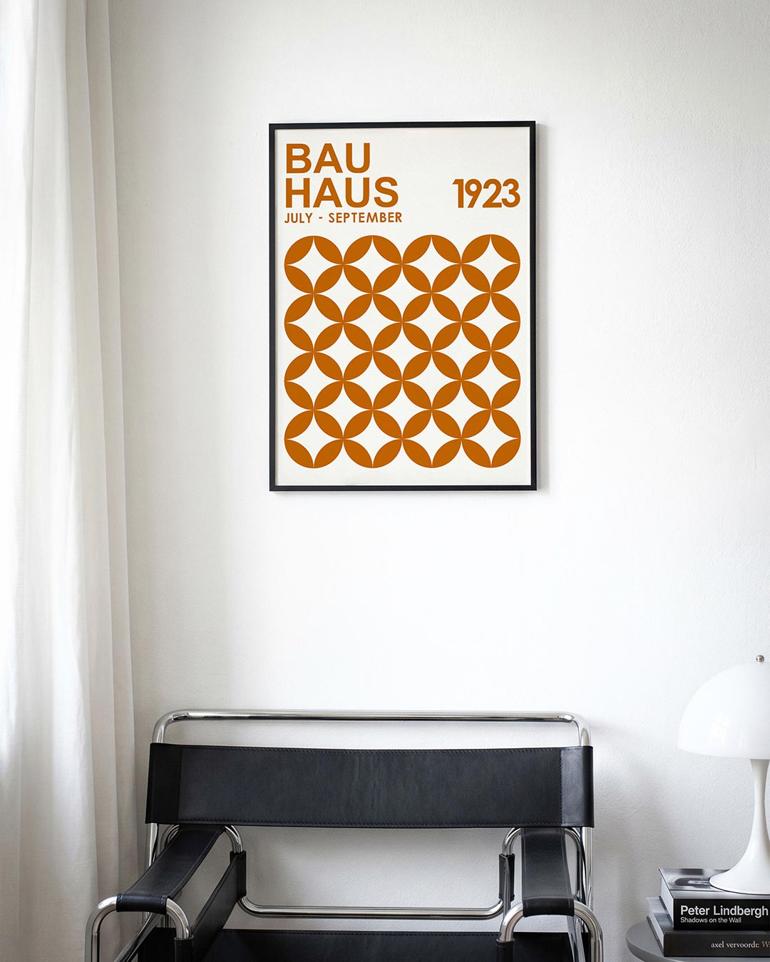 Cirkelpatroon en typografie Poster