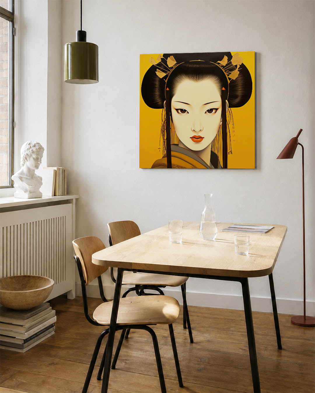 Elegante vrouwelijke portret Kunstwerk