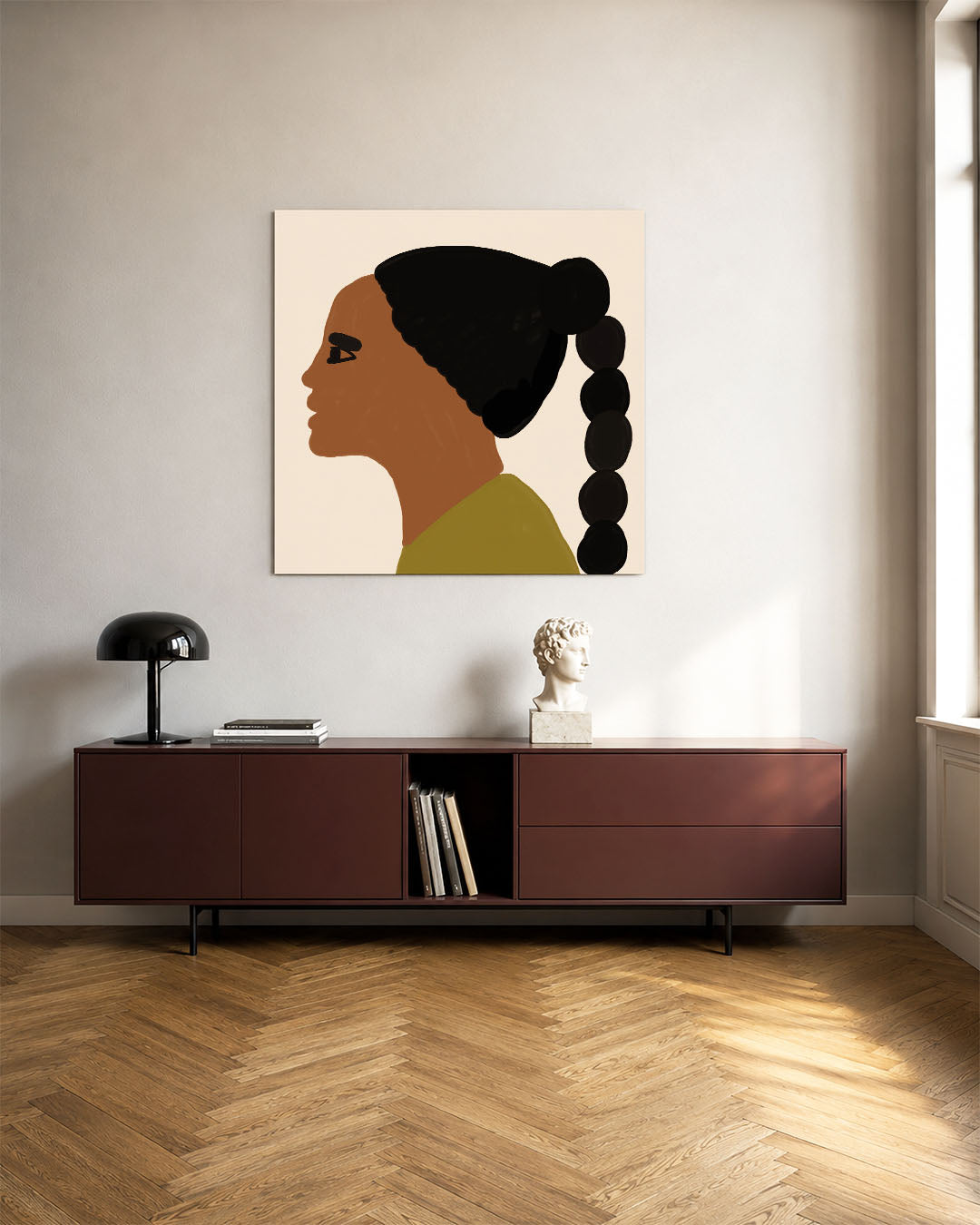 Portret zijaanzicht Kunstwerk