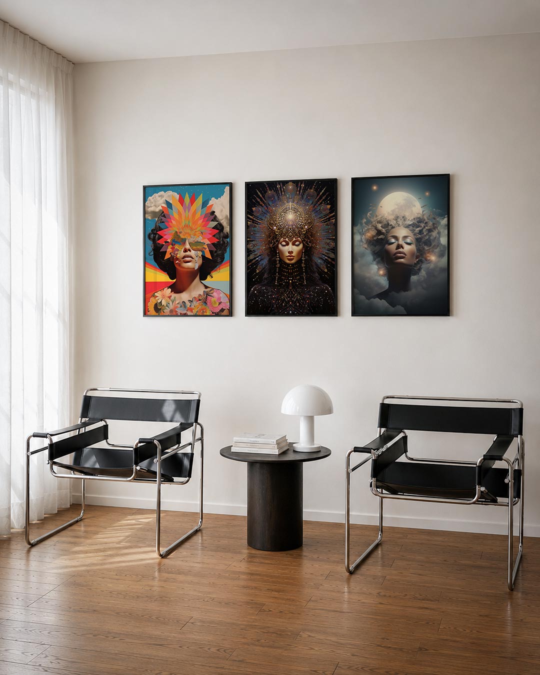 Kleurrijke vormenexplosie Posterset