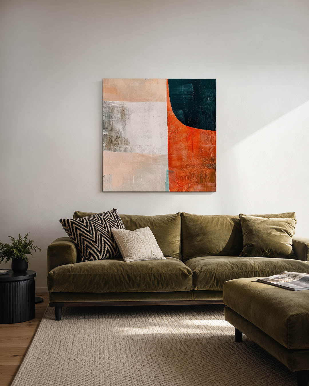 Geometrische kleurencompositie Kunstwerk