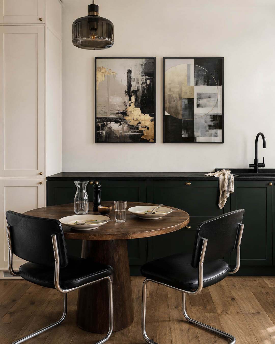 Goud en zwart harmonie Posterset