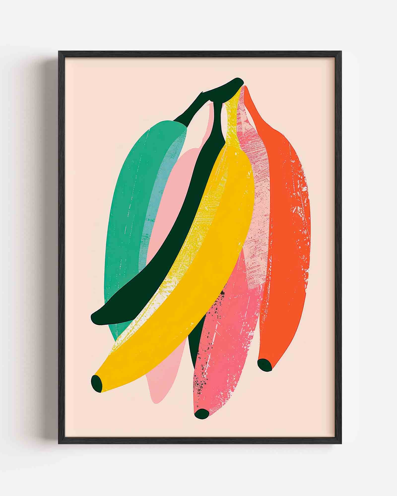 Bananen in kleurrijke tinten Poster