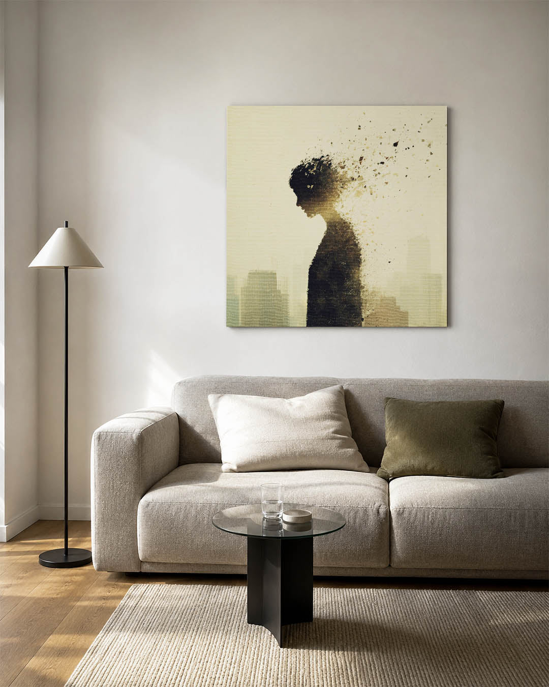 Vervagende silhouet Kunstwerk