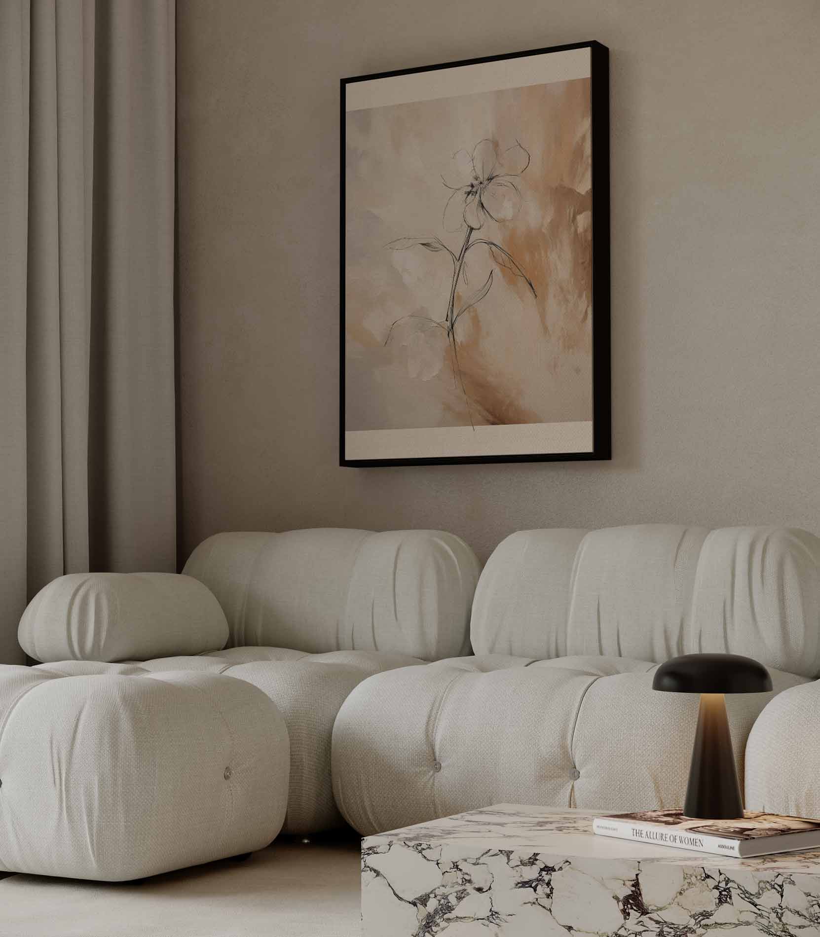 Elegante Bloemzang Kunstwerk-canvas-dibond-plexiglas-wanddecoratie-WallArtistic