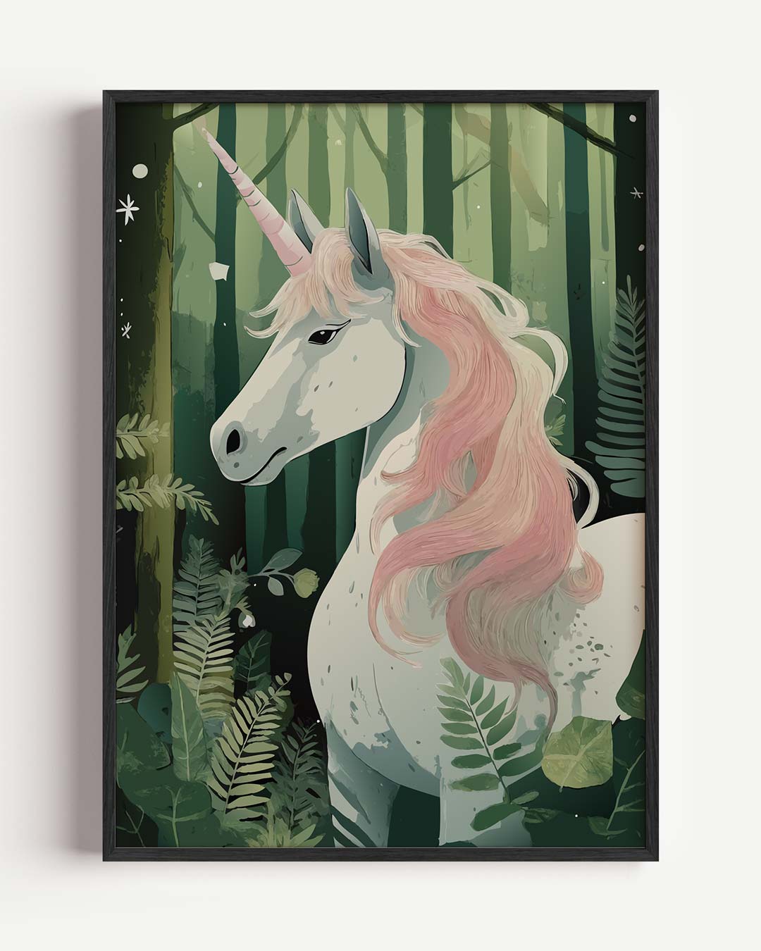 Magische Eenhoorn in het Bos Poster-WallArtistic