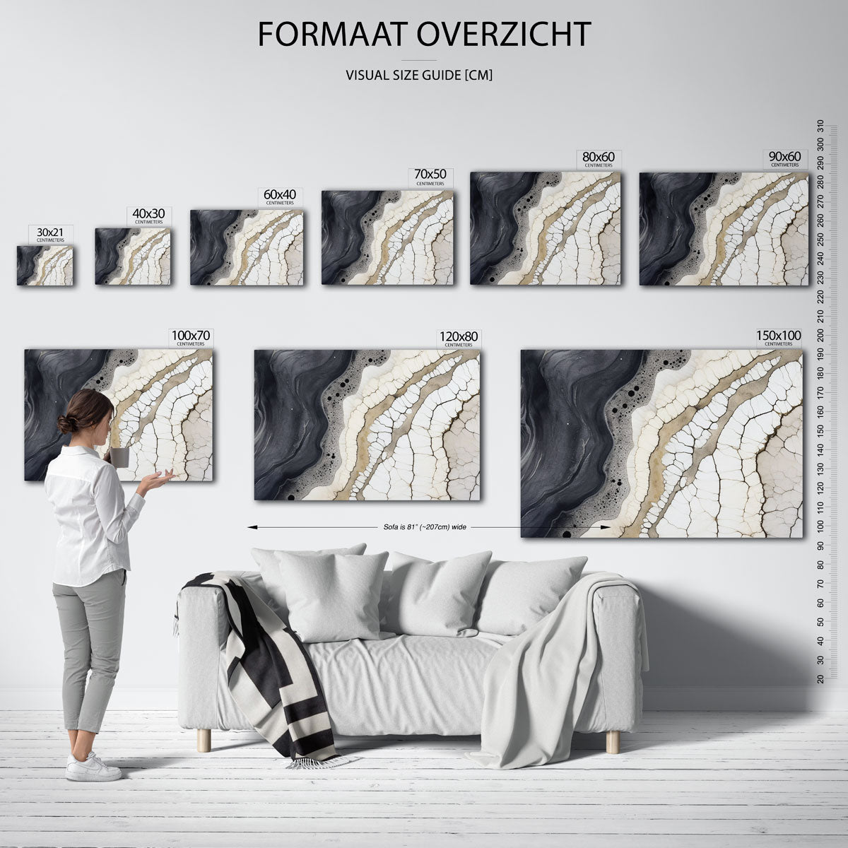 Abstracte lijnen en patronen Poster