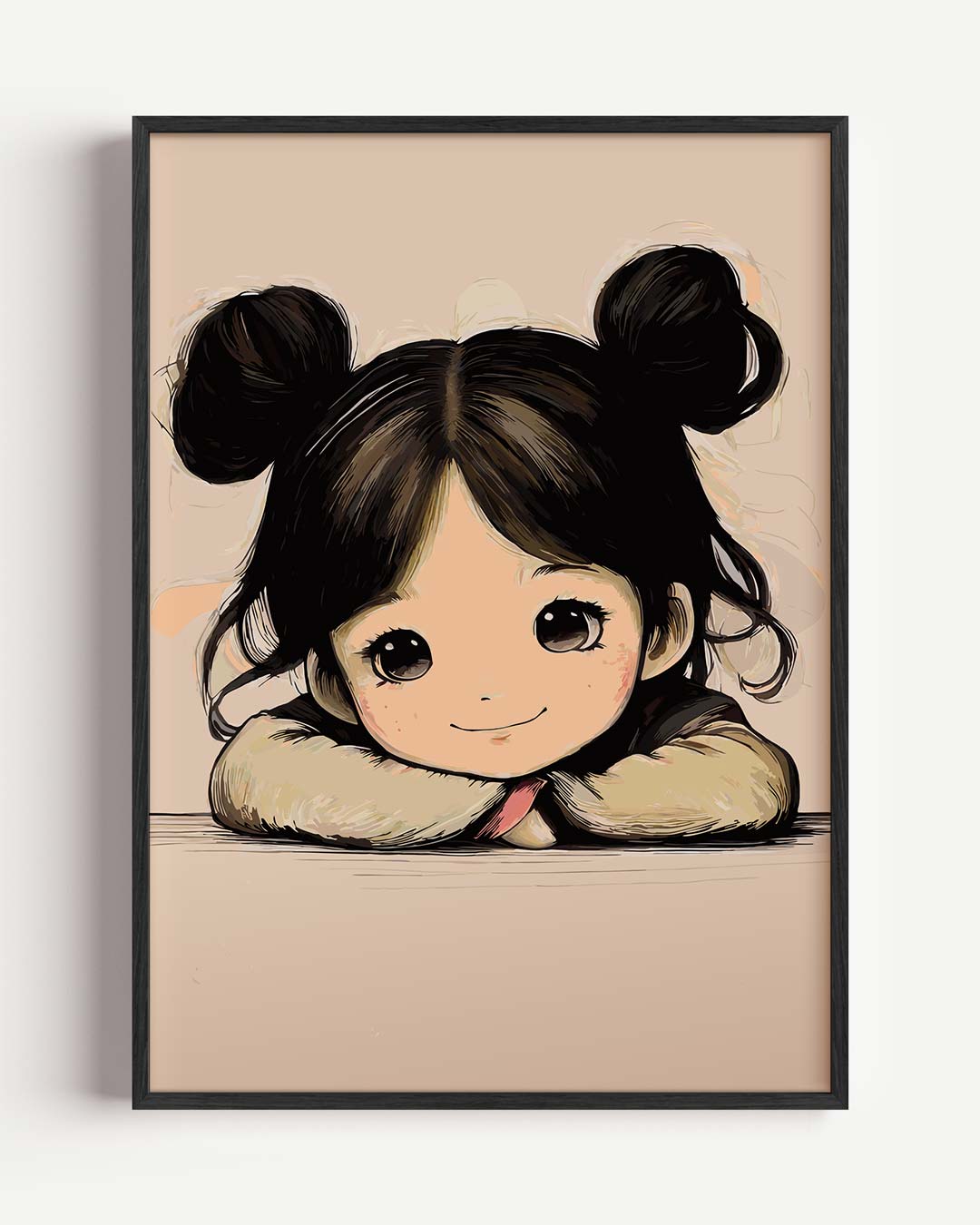 Schattige Kinderkunst Poster-WallArtistic