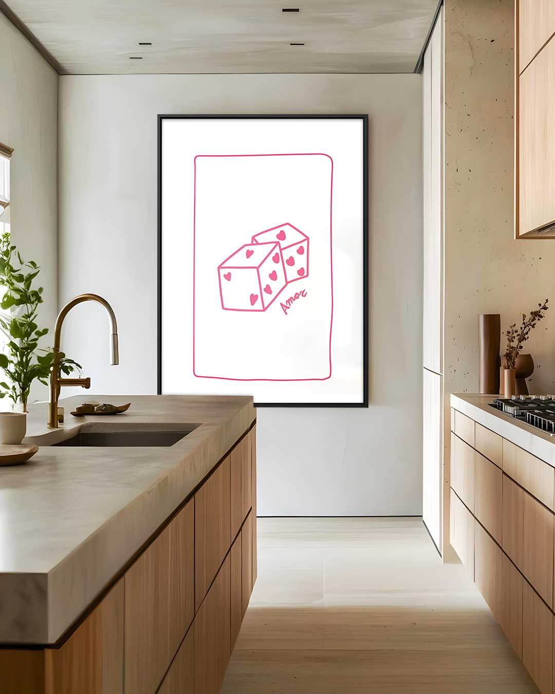 Dobbelstenen van Liefde Kunstwerk-canvas-dibond-plexiglas-wanddecoratie-WallArtistic