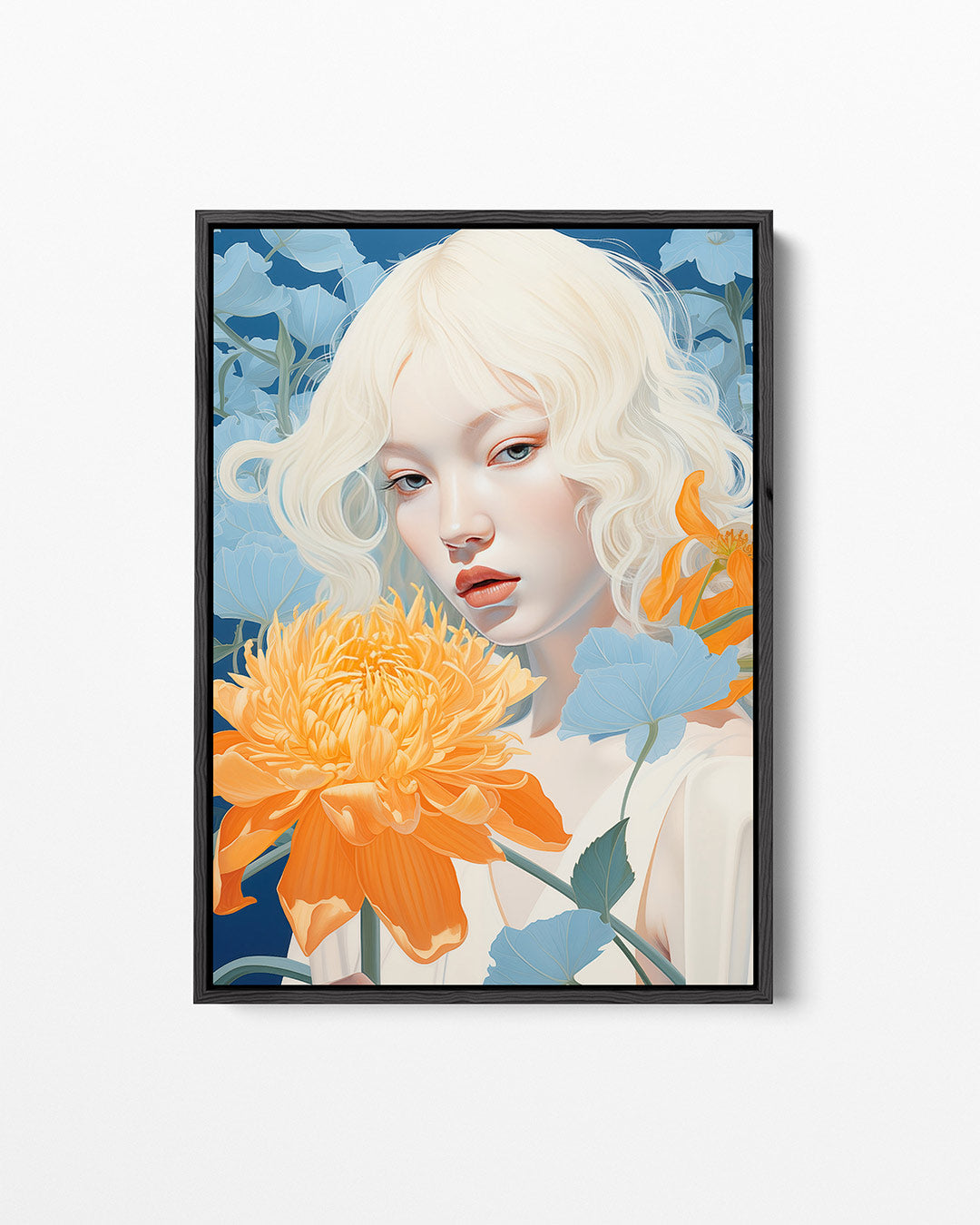 Vrouw met bloemen Kunstwerk