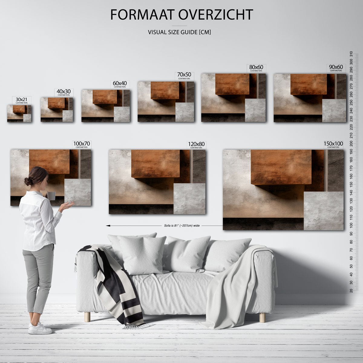 Abstracte geometrische vormen Poster