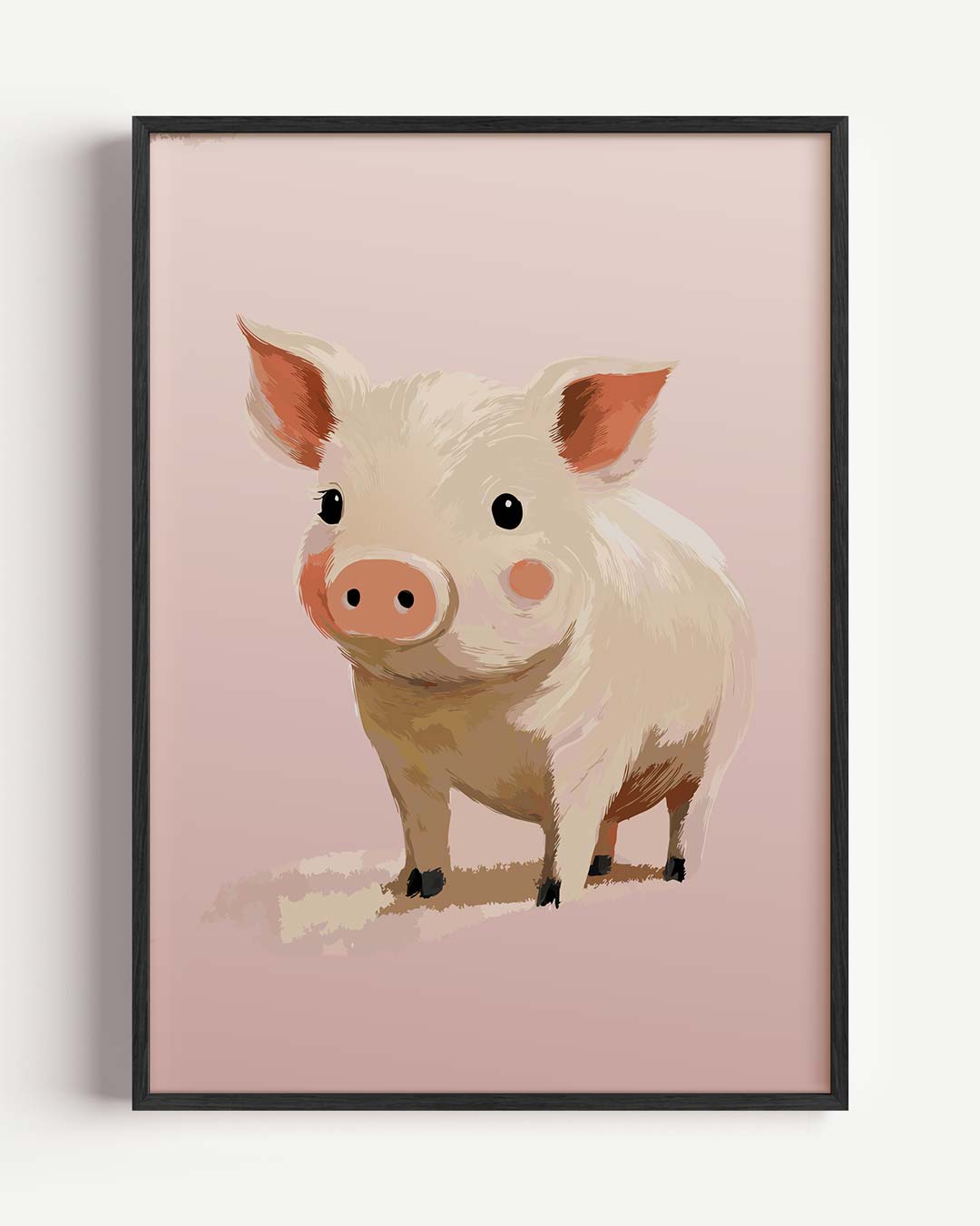 Schattige Varkentje Kunstposter-WallArtistic