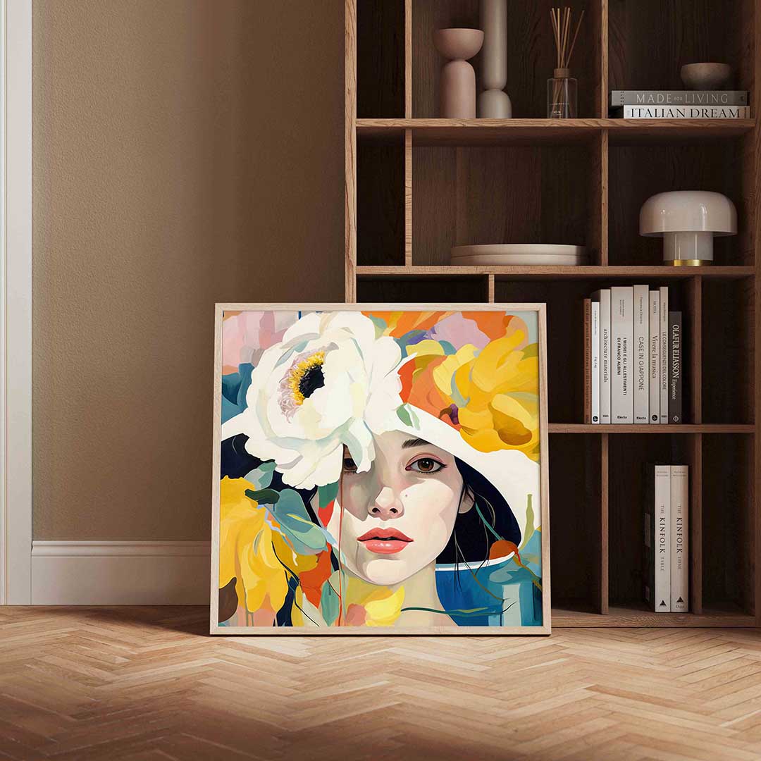 Vrouw met bloemen Poster