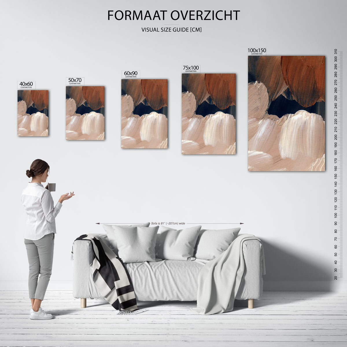 Organische penseelstreken Kunstwerk