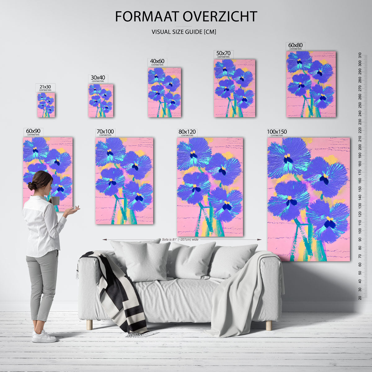 Bloemen in vaas Poster