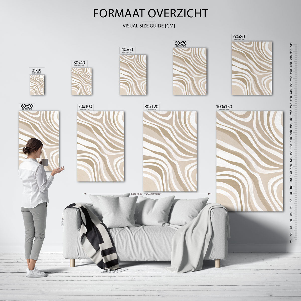 Golvende lijnen Poster