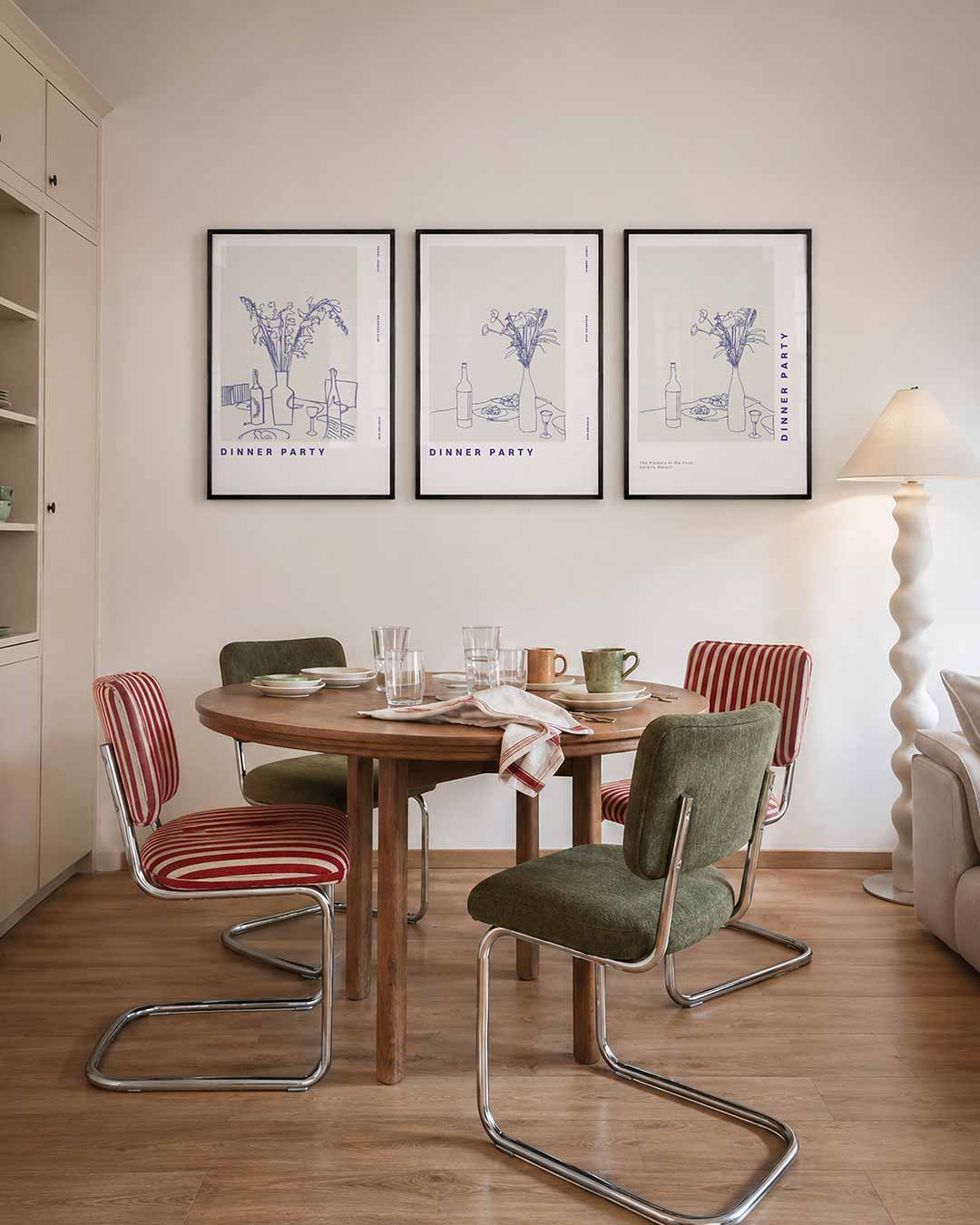 Lijnenspel en eenvoud Posterset