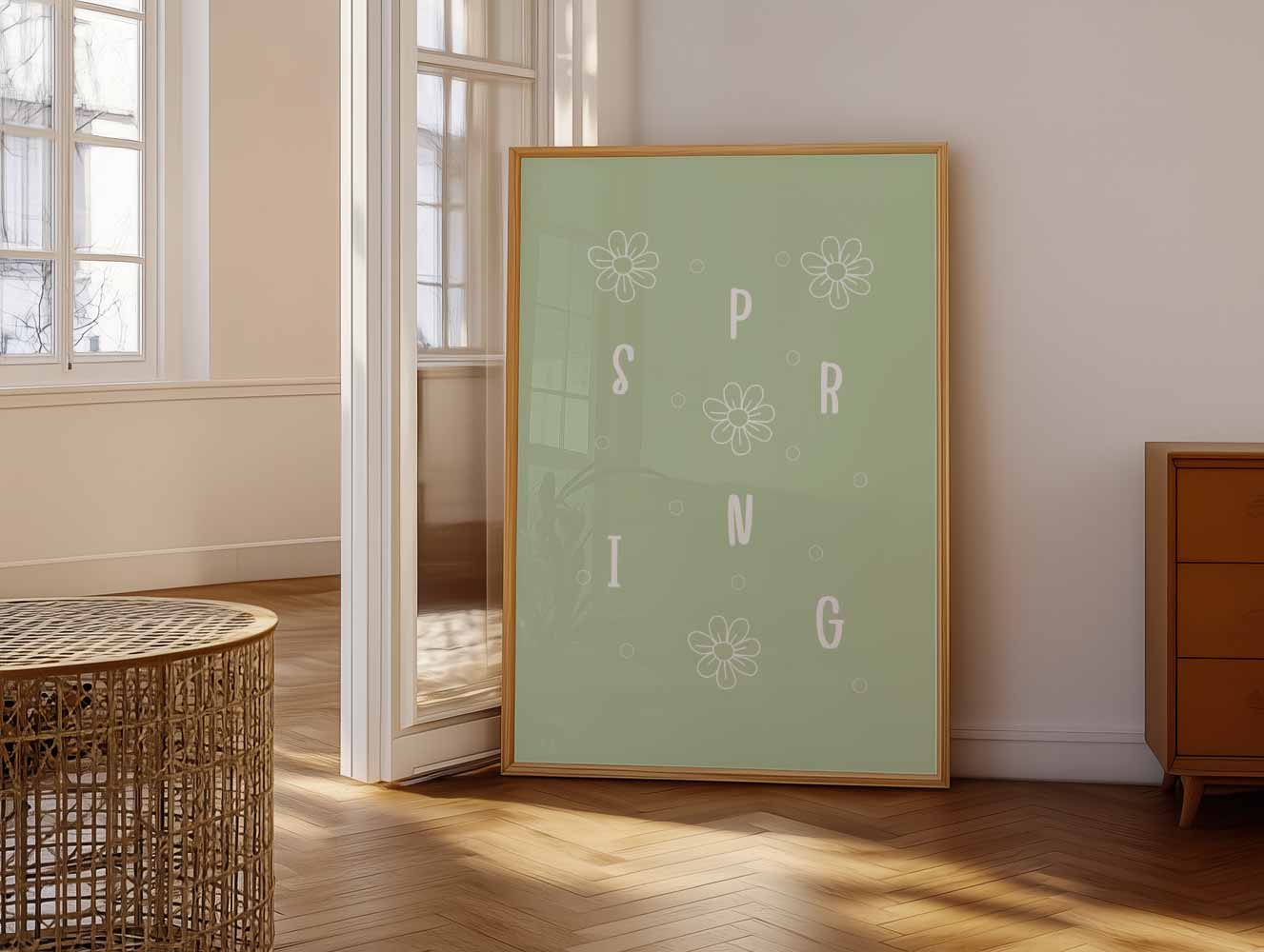 Vrolijke Lente Bloem Poster-WallArtistic