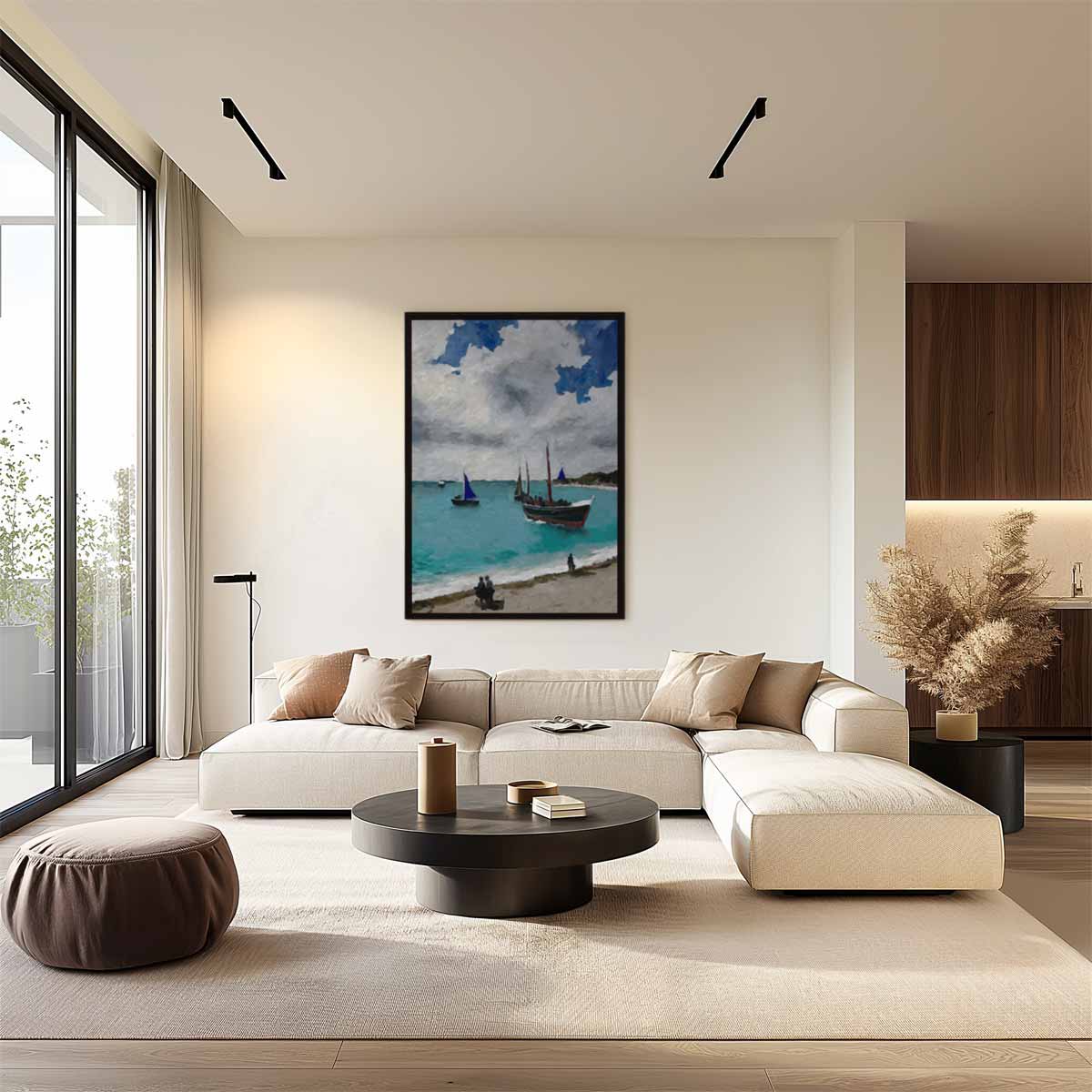 Zomerzeilen aan de Kust Kunstwerk-canvas-dibond-plexiglas-wanddecoratie-WallArtistic