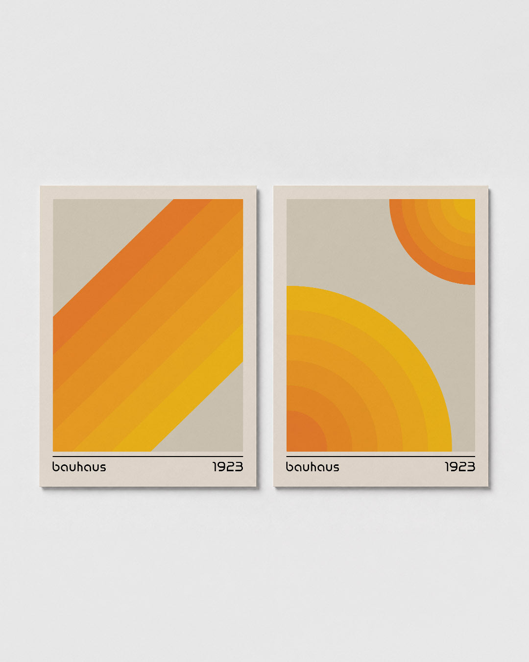 Oranje geometrie Posterset