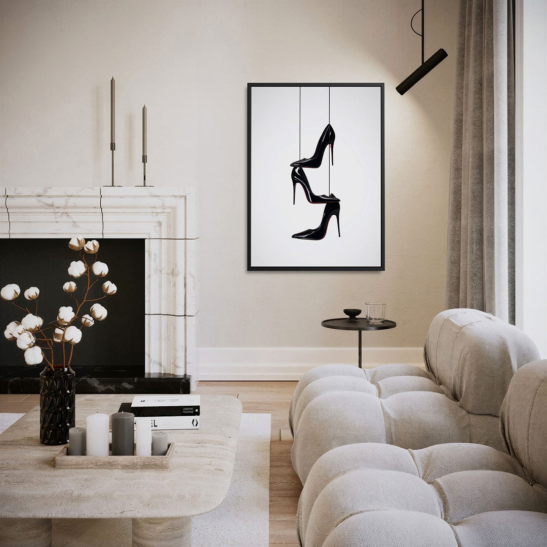 Gestapelde schoenen Kunstwerk