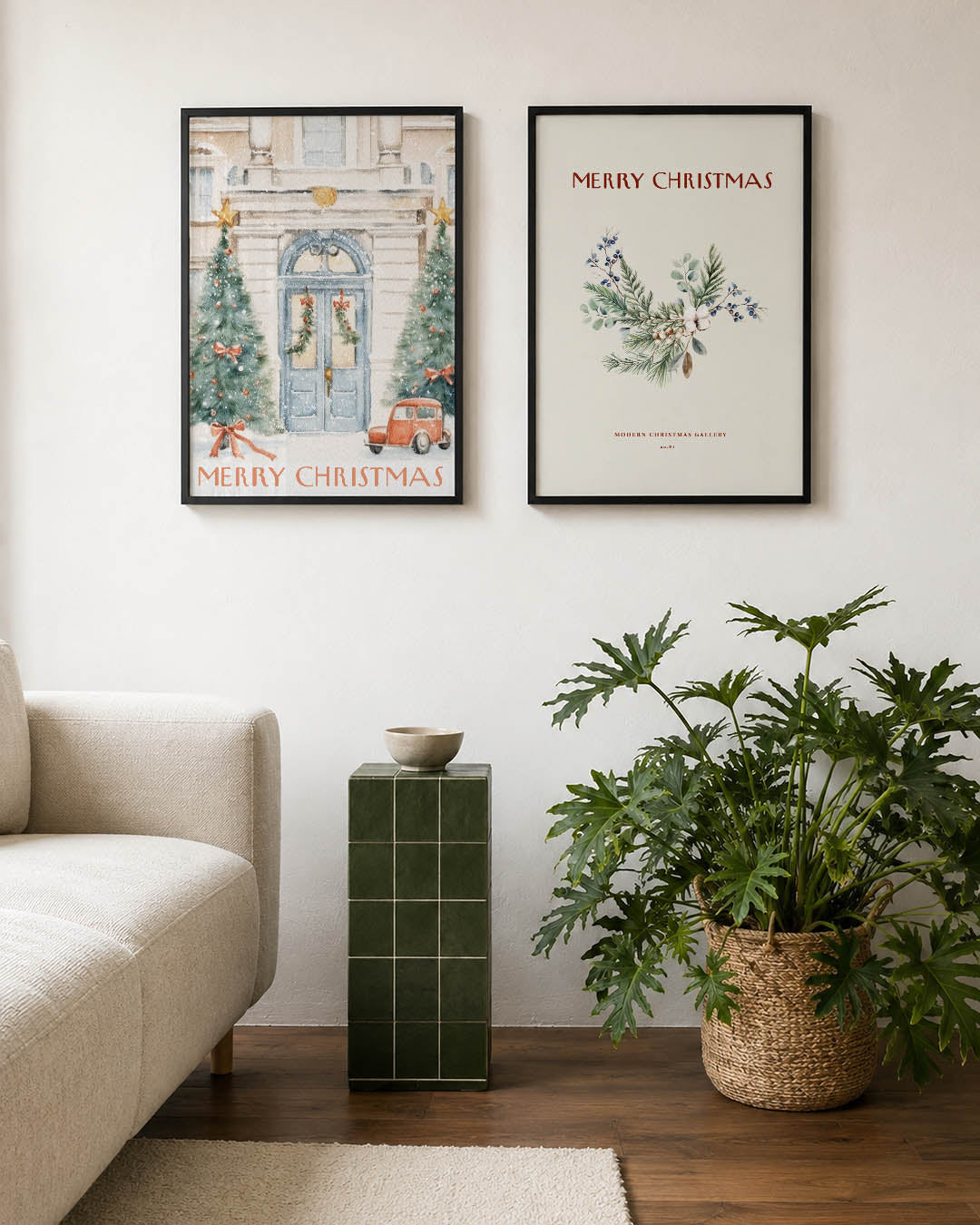 Winterse kerstsfeer Posterset