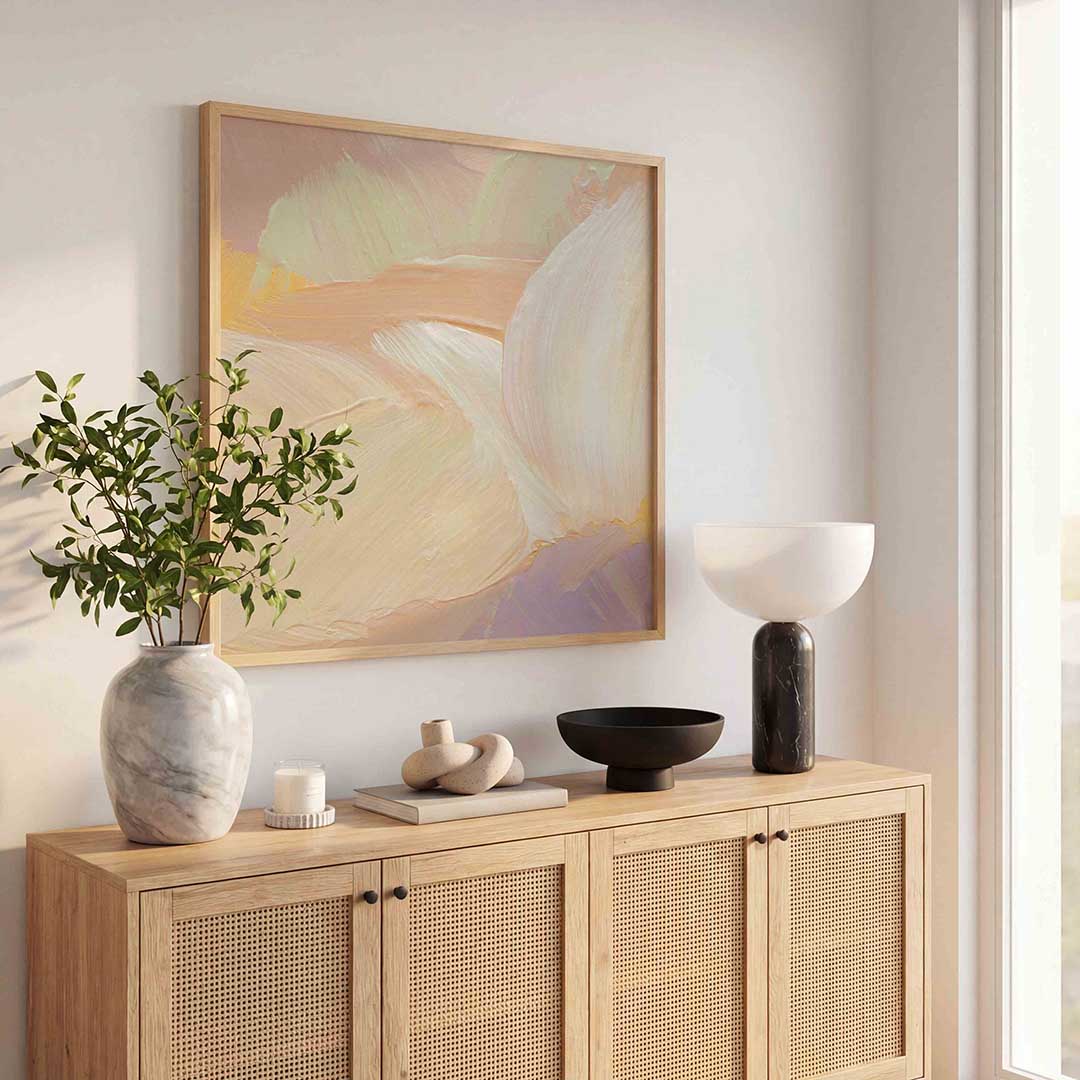 Abstracte pastel Poster