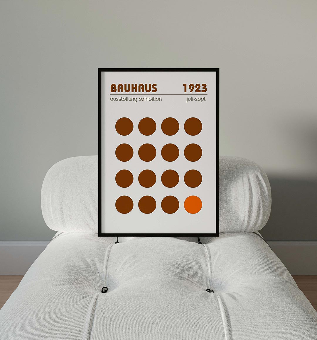 Cirkelpatroon en tekst Poster