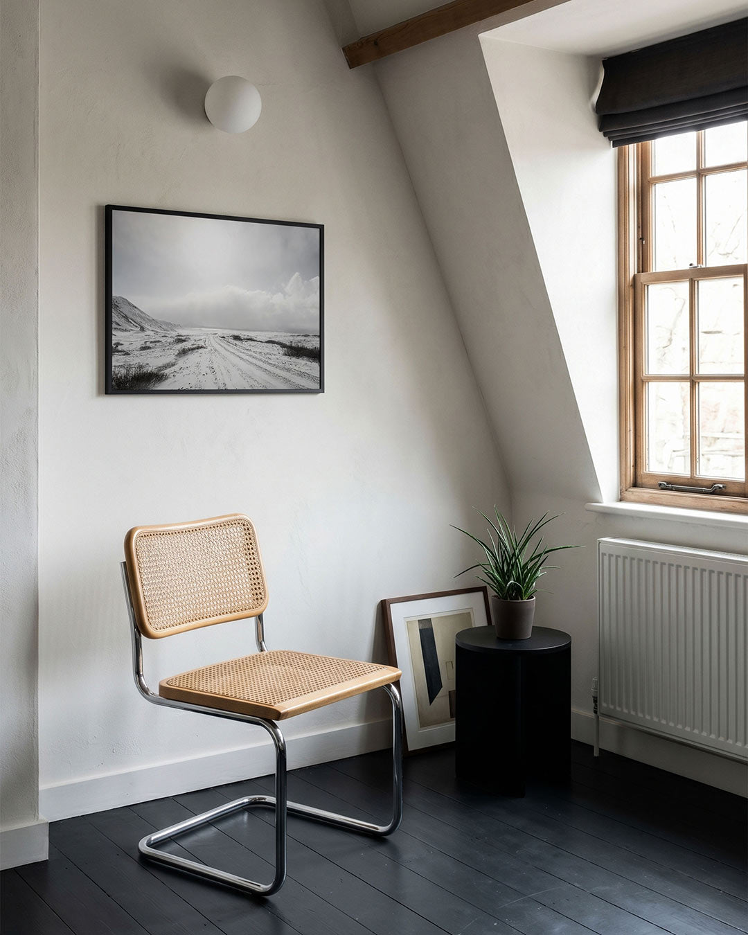 Besneeuwd berglandschap Poster