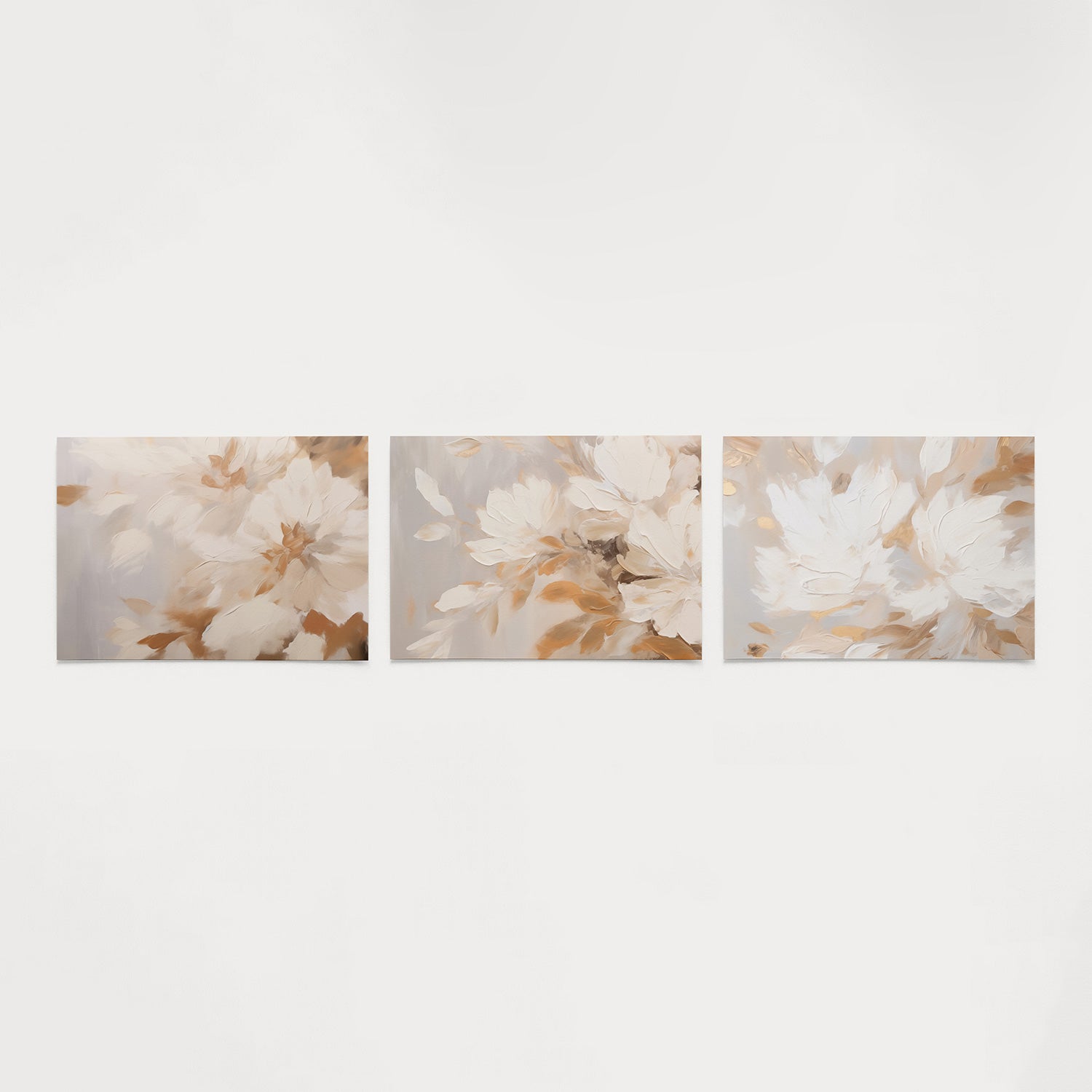 Zachte bloemenvormen Posterset