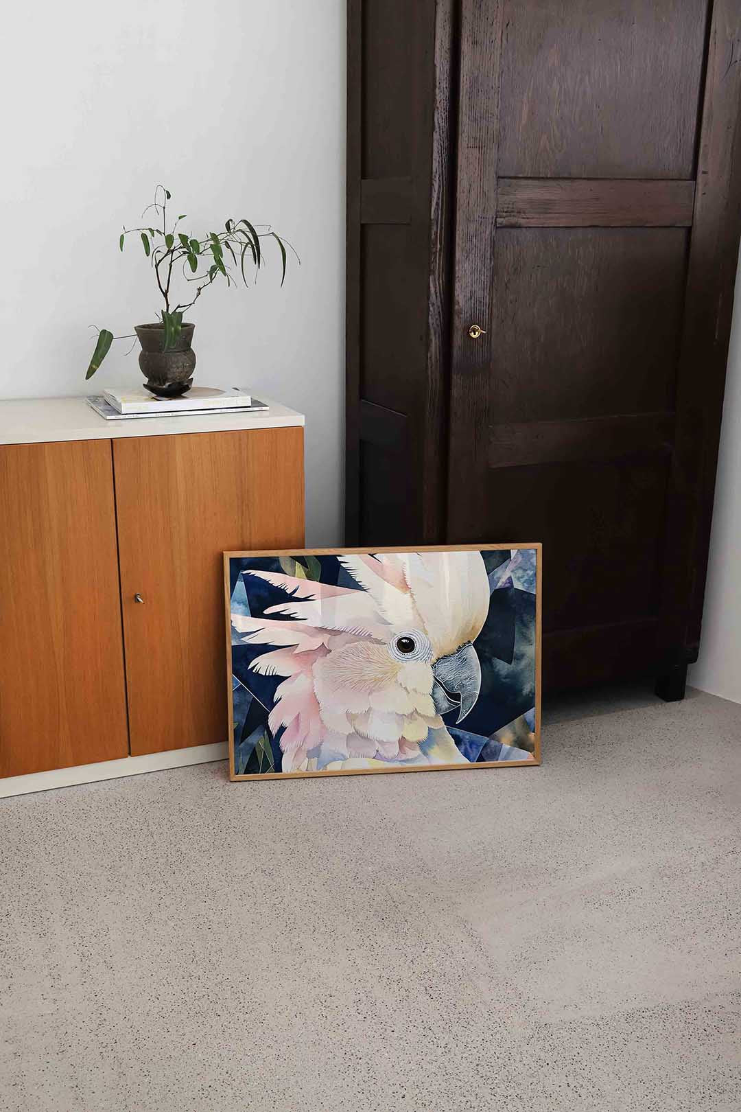 Papegaai in pastel Poster