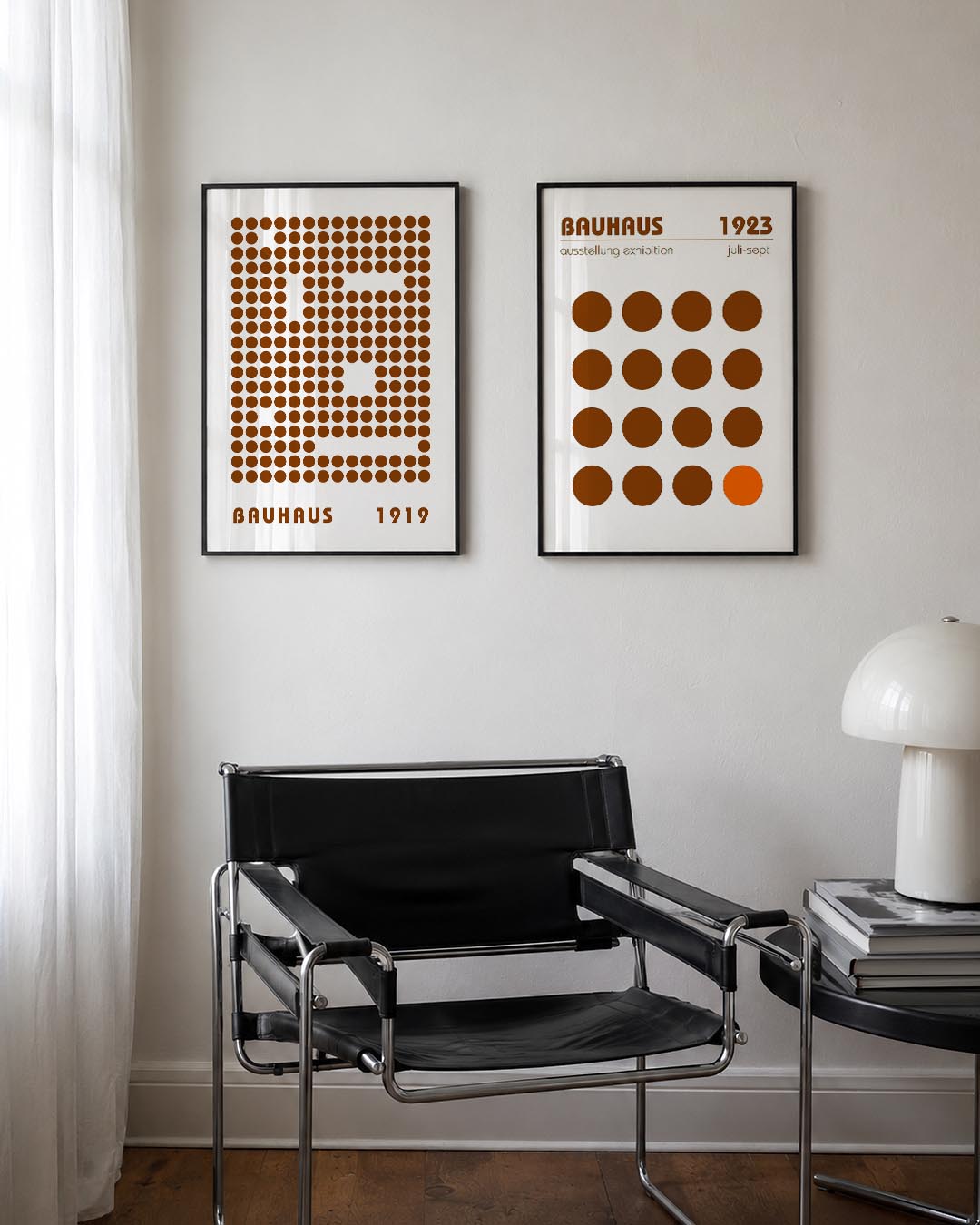 Cirkelpatroon en typografie Postersets