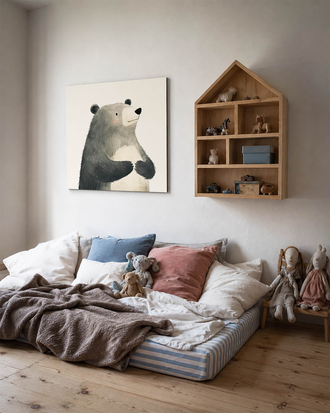 Vriendelijke beer illustratie Kunstwerk