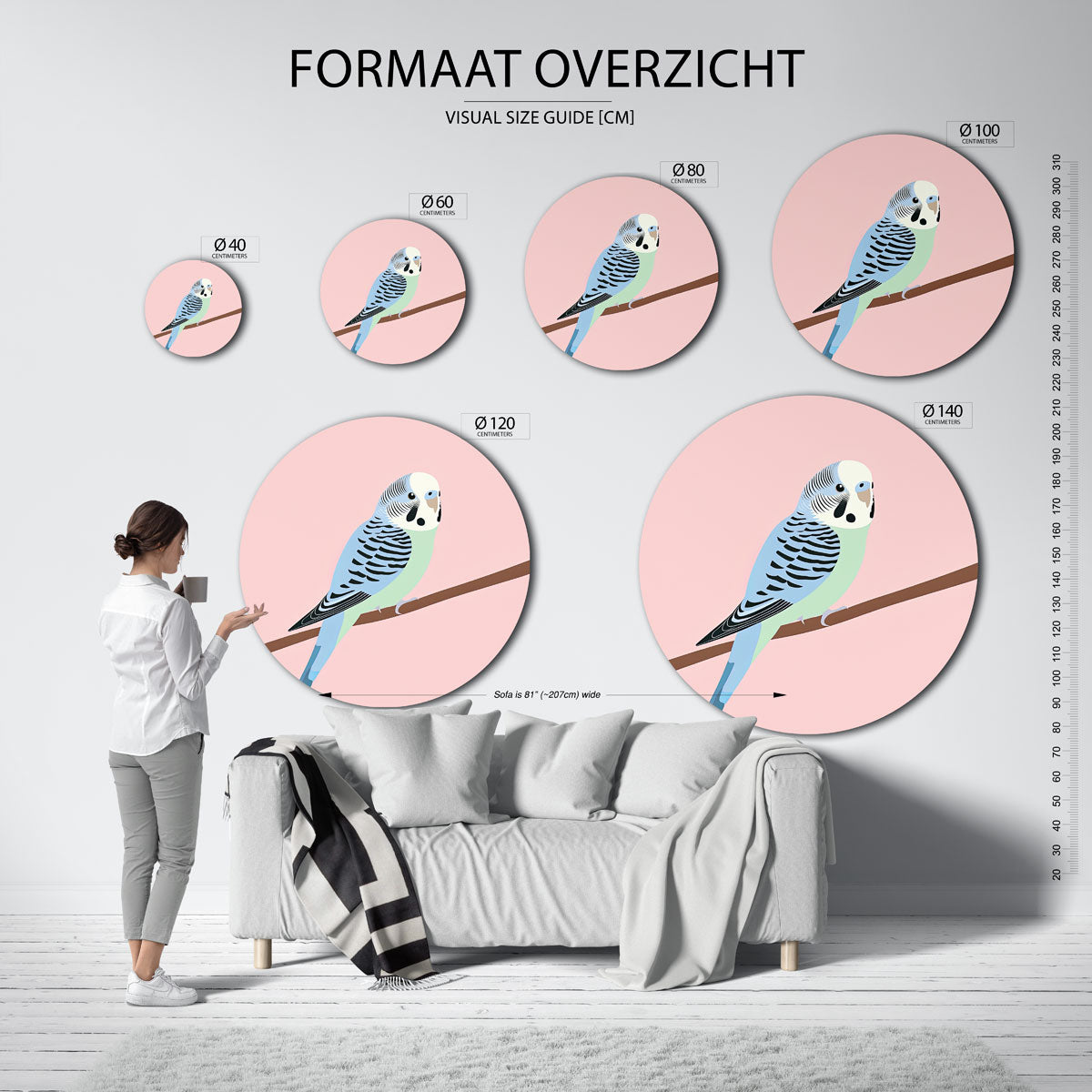 Parkiet op tak Muurcirkel
