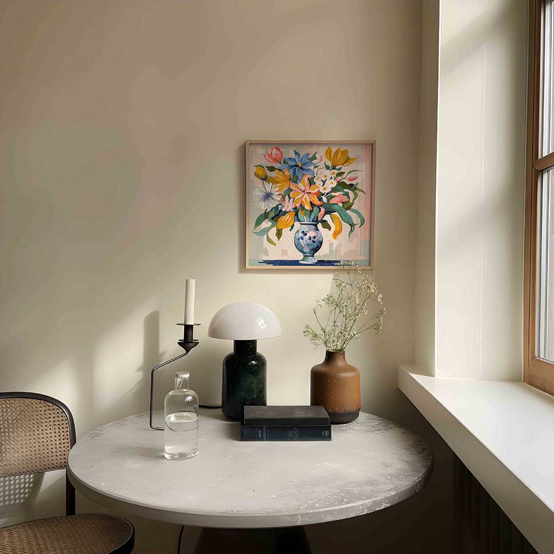 Bloemen in vaas Poster