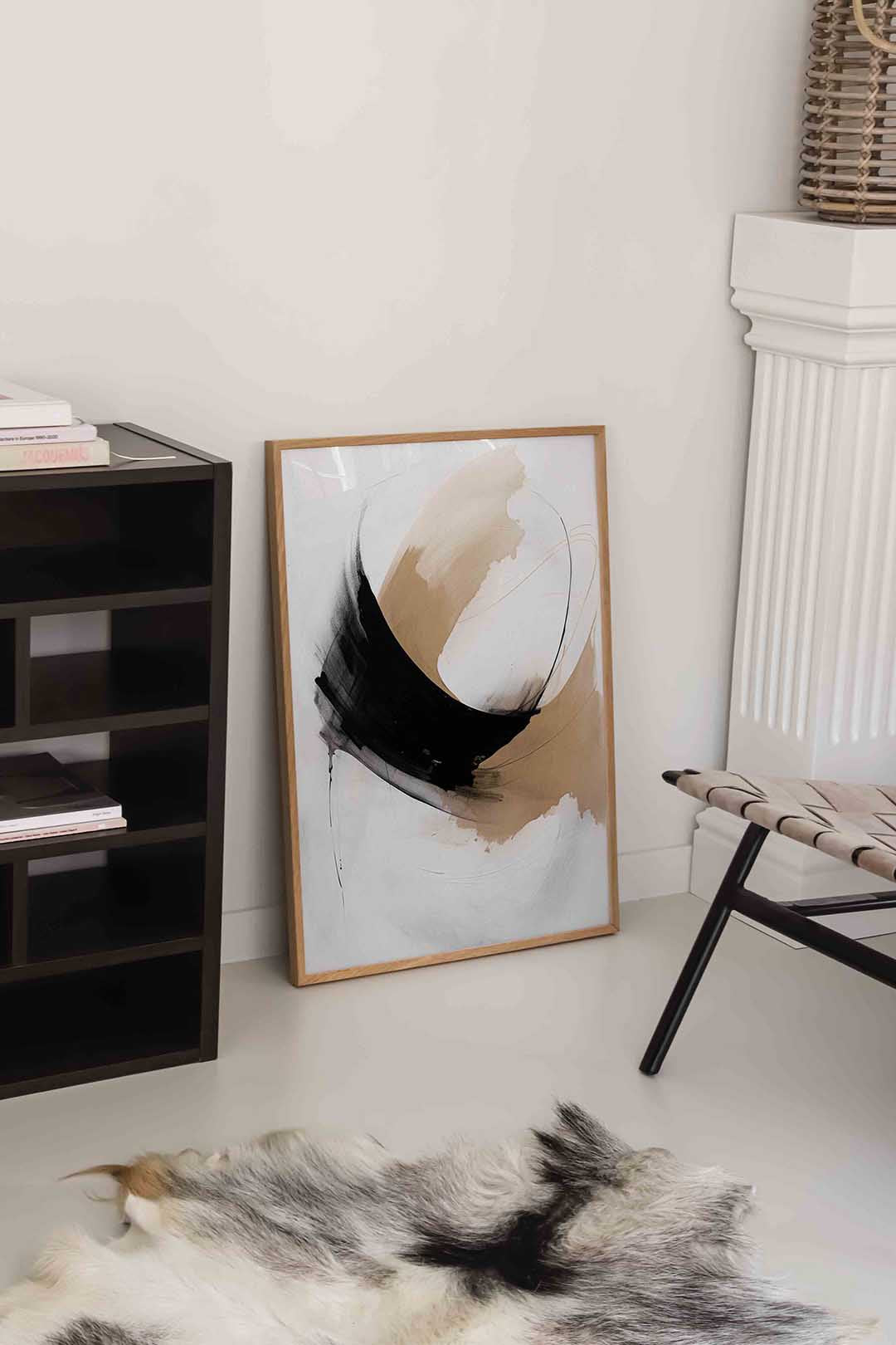 Abstracte penseelstreken Poster
