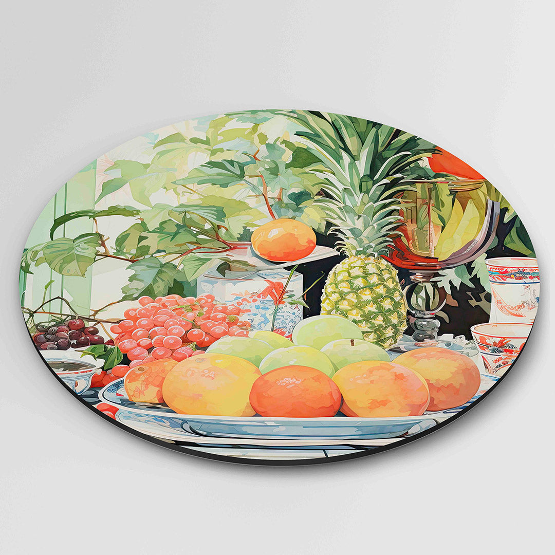 Fruit en servies Muurcirkel