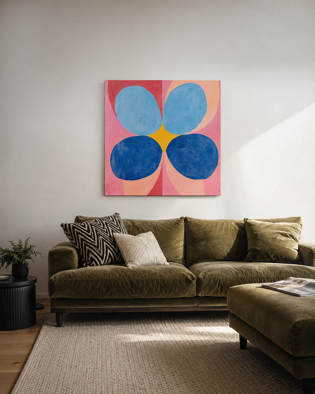 Vormenspel met kleuren Kunstwerk