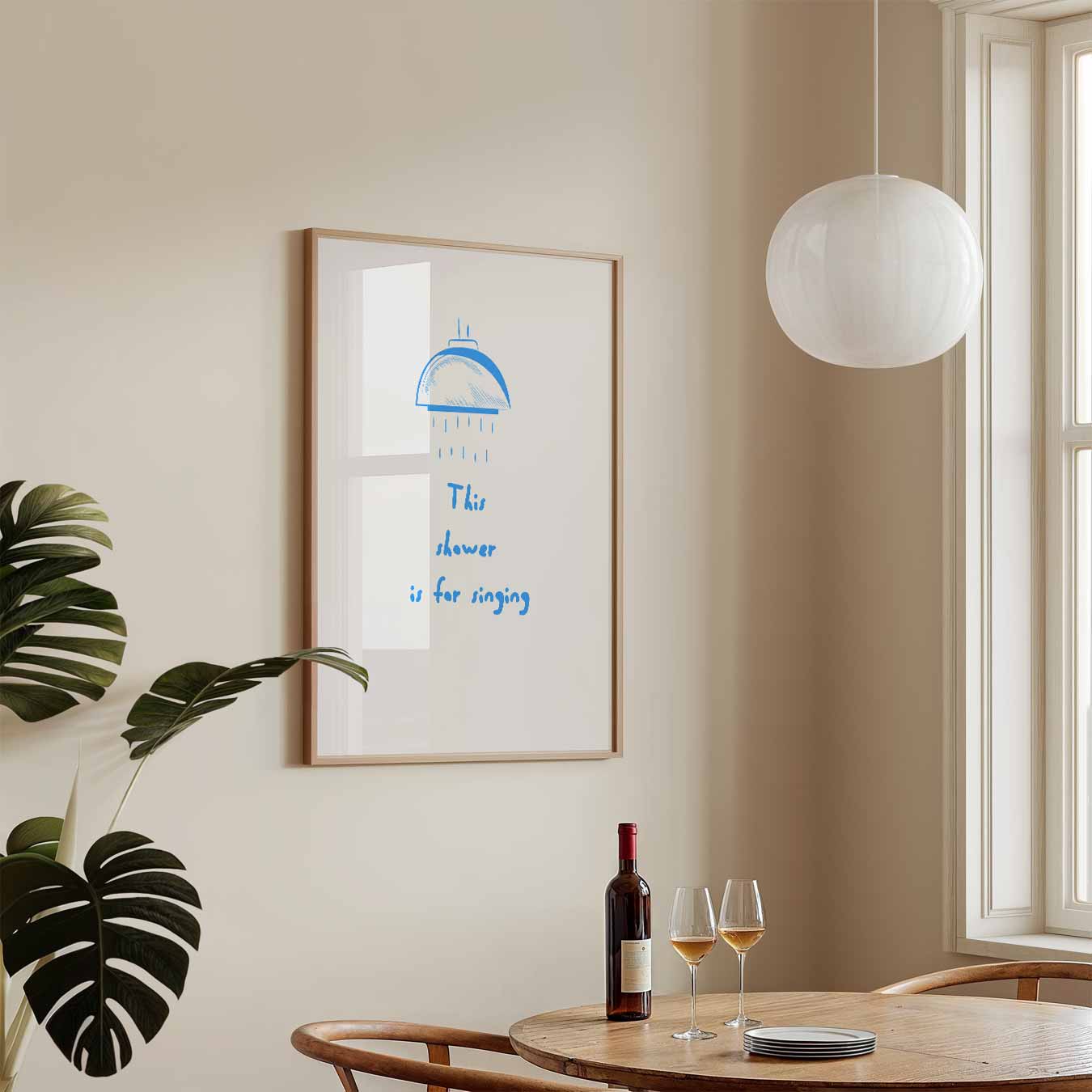 Zingende Douche Poster-WallArtistic