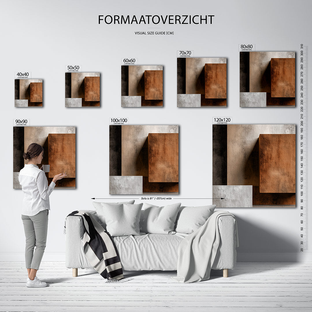 Geometrische textuur compositie Kunstwerk
