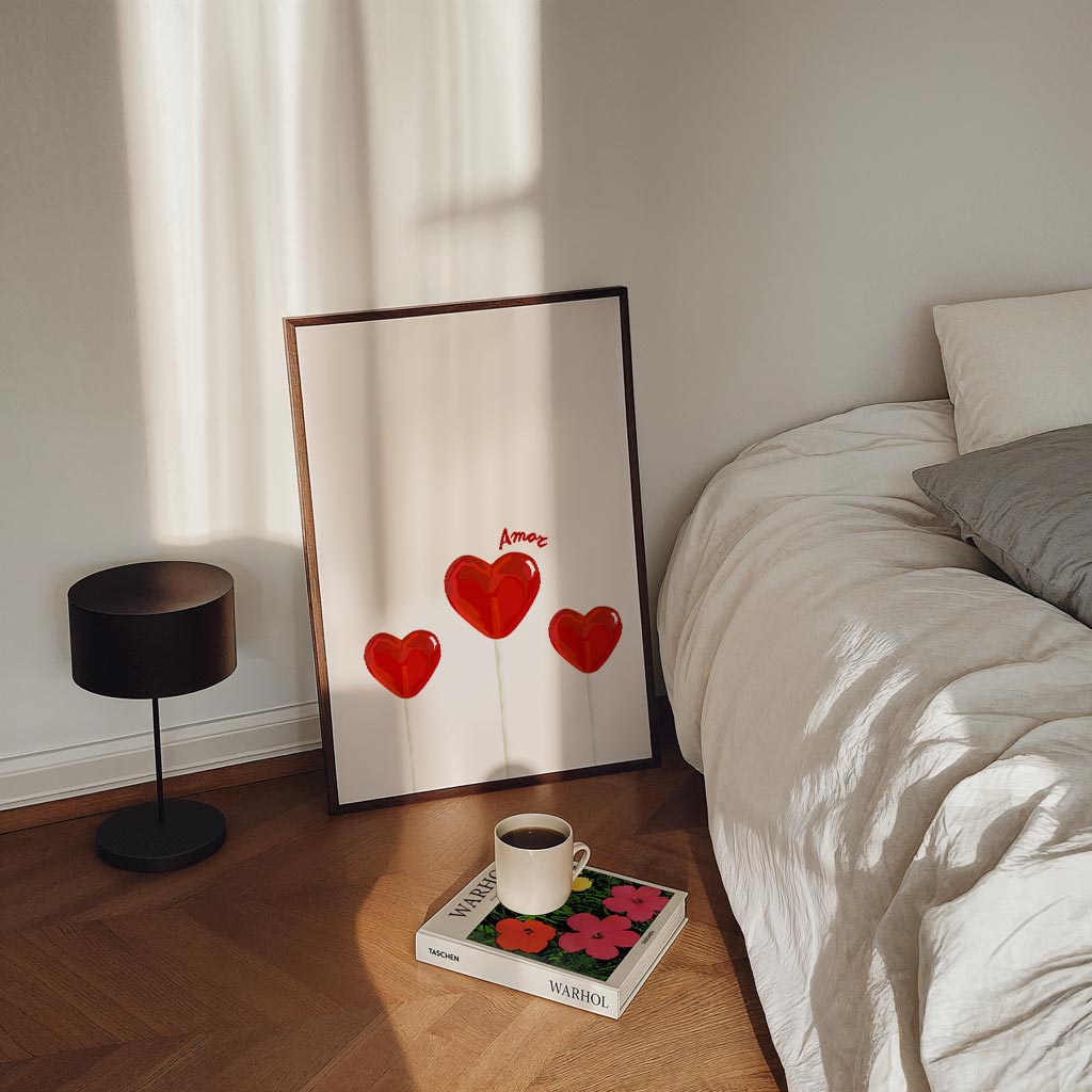 Romantische Hartjes Poster-WallArtistic