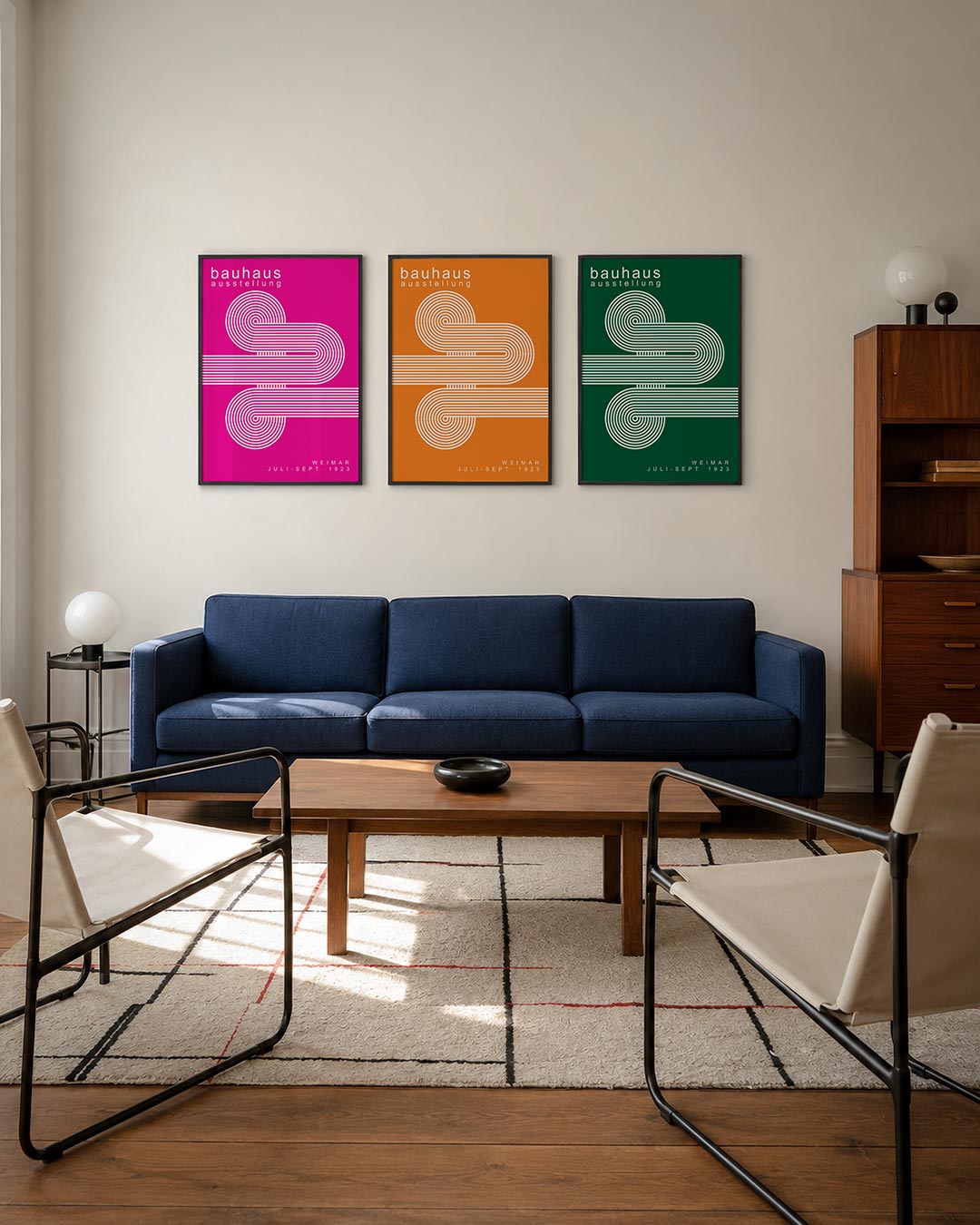 Lijnen en cirkelpatronen Posterset