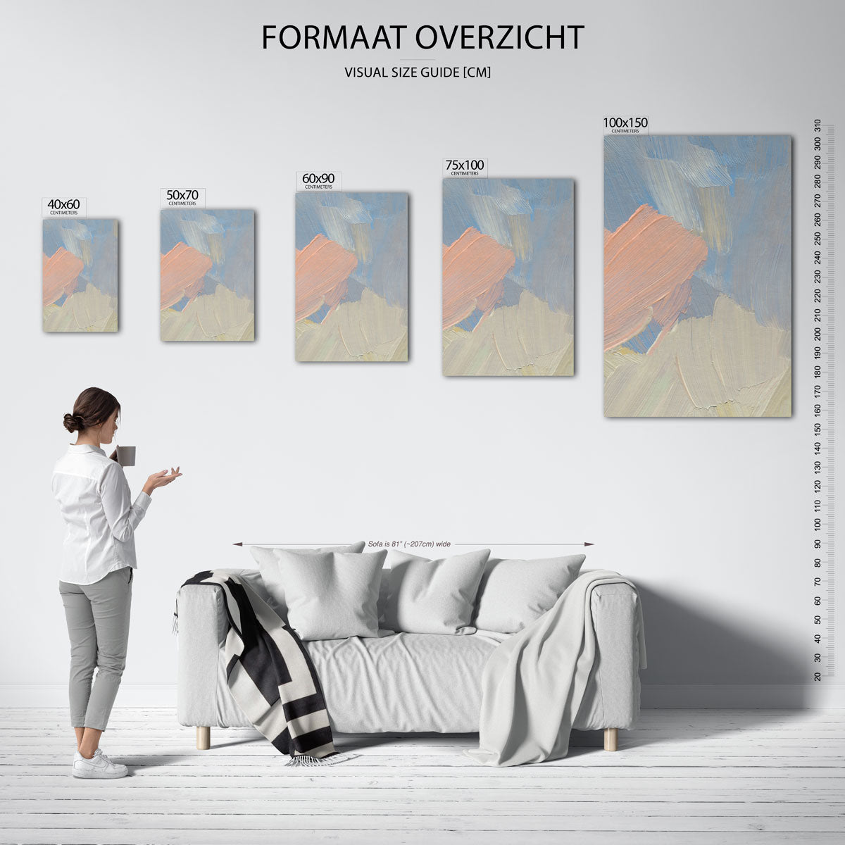 Zachte kleurvlakken Kunstwerk