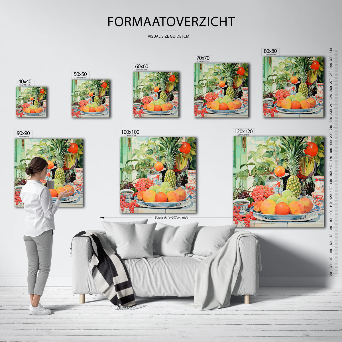 Fruit en servies Poster