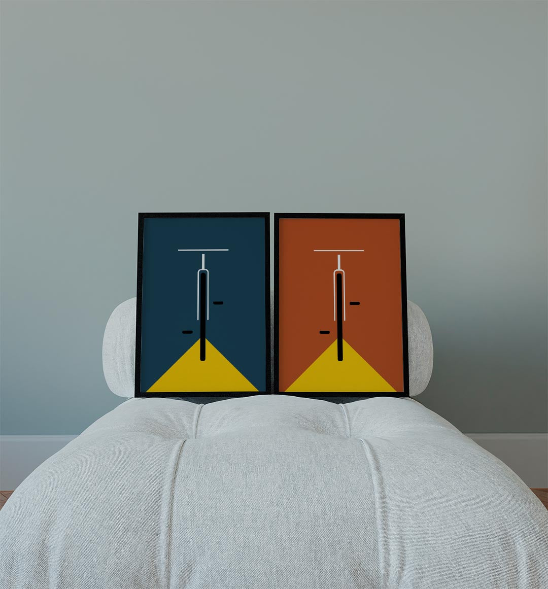 Lijnen en driehoek Posterset