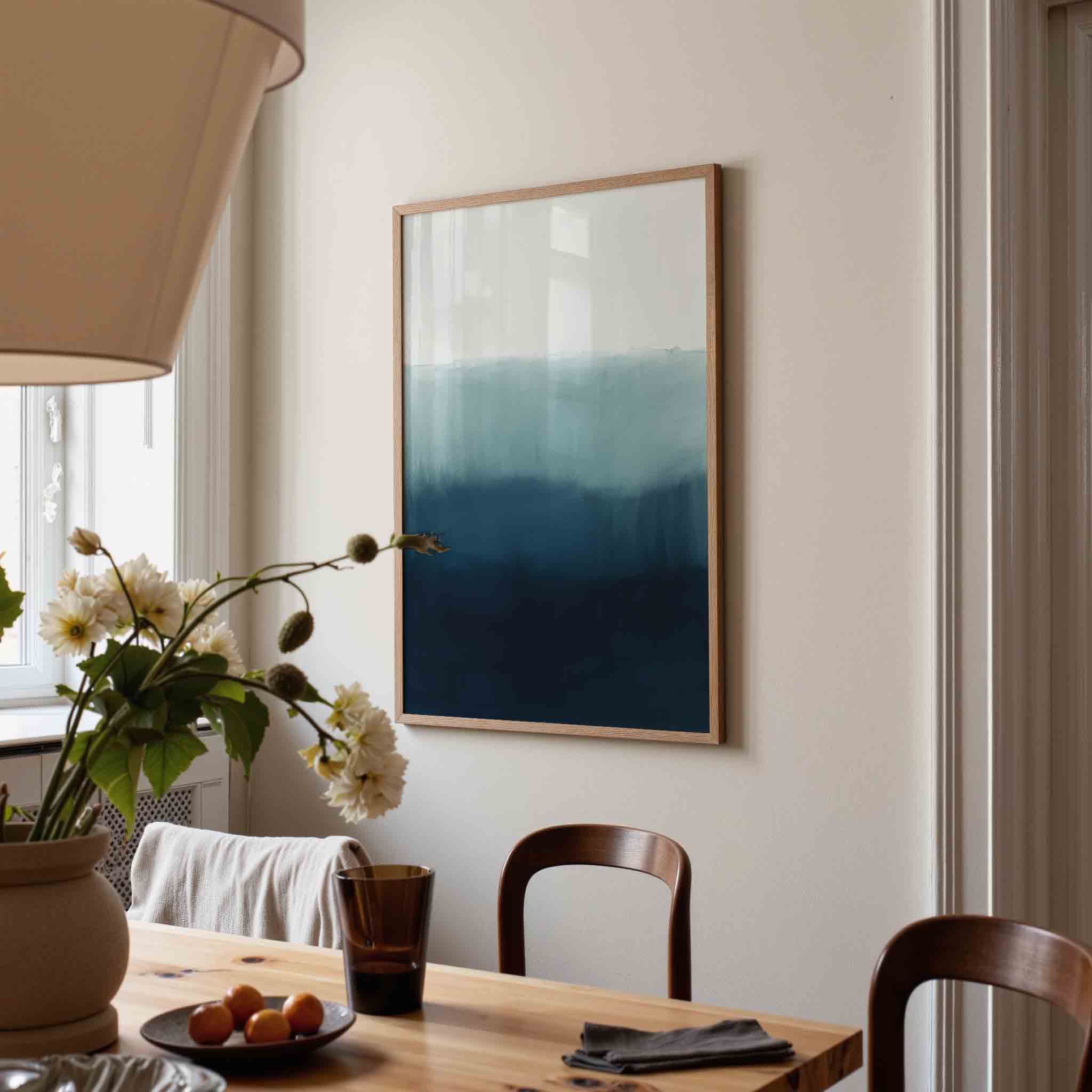 Blauwe horizon Poster