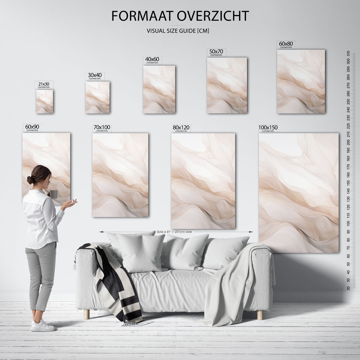 Golvende lijnen Poster