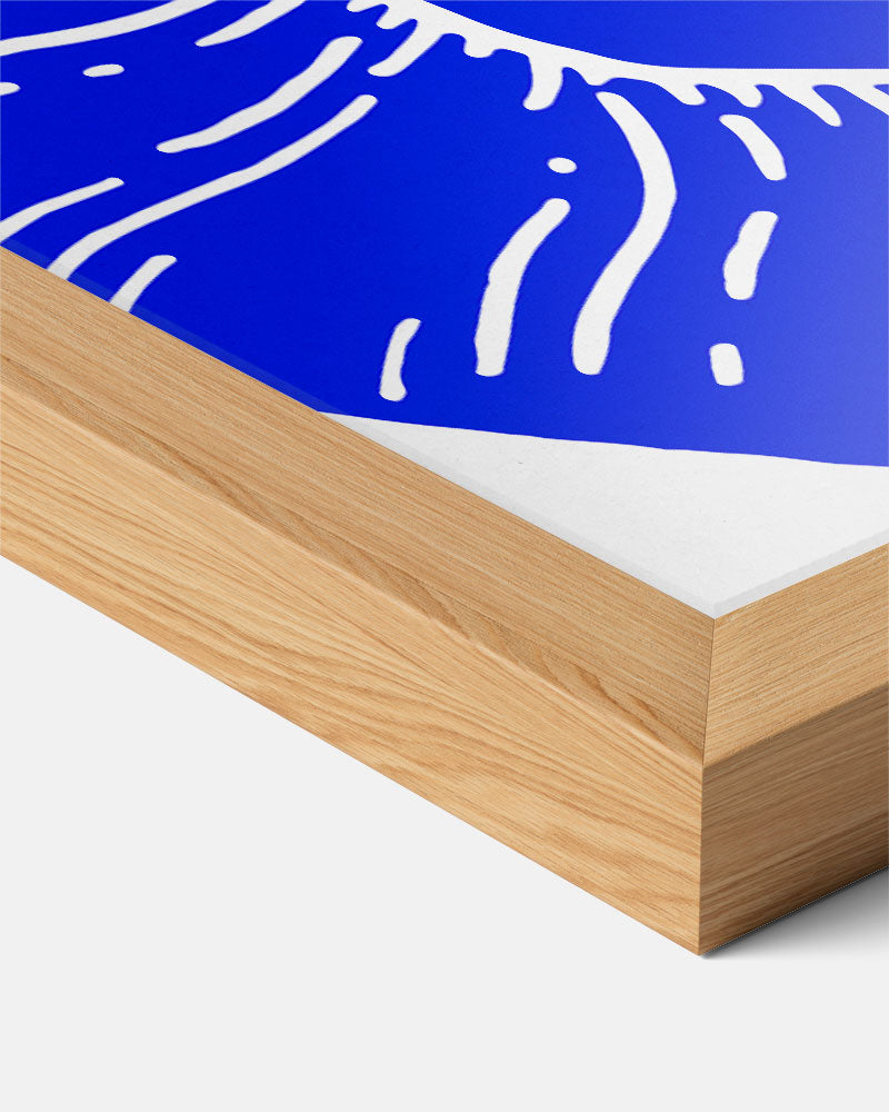 Spiralen in Blauw Poster-WallArtistic