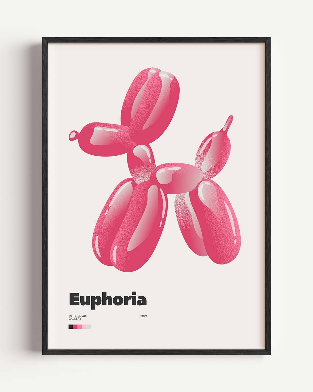 Balloon Hondje Poster-WallArtistic